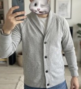 Bluza męska casualowa klasyczna H&M szara rozpinana M/L super stan 