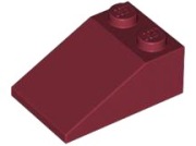 LEGO 8 x 3298 skos dachówka 3x2 - czerwony ciemny