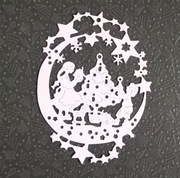 Scrapki Papierowe Święta Boże Narodzenie Stroik Dzieci i choinka.