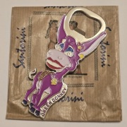 Magnes na lodówkę metalowy Otwieracz Santoryni Oia Kira Greek Donkey(L)