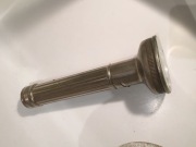 Latarka Polska CFL SUN-RAY metalowa vintage, PRL, długość - 24cm