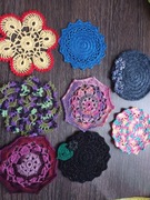 Zestaw podkładki pod kubek wełniane kordonek różne zestaw 