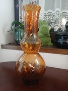 PRL bursztynowy miodowy wazon spirelli