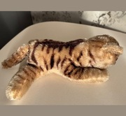 Steiff Floppy Kitty śpiący kotek kot, moher zabawka kolekcjonerska