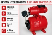 Zestaw hydroforowy T.I.P. HWW 900/25 Plus 600W 2800 l/h hydrofor