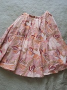 Vintage Spódnica retro kwiaty elanobawełna L XL rozkloszowana midi