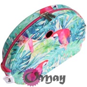 Różowy organizer do Obag MOON LIGHT papugi liście turkus zielony wkład OMAY