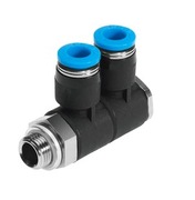 Złączka kątowa Festo L wielokrotna QSLV2-G3/8-10 