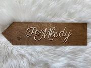 Kierunkowskaz ozdoba weselna Pan Młody drogowskaz