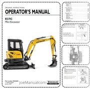 New Holland E37C Excavator Operator Manual Instrukcja obsługi i konserwacji
