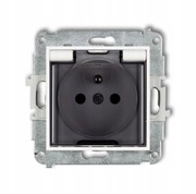 Gniazdo Elektryczne ścienne Karlik MINI biały MGPB-1zdp