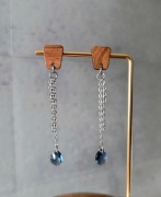 Nowe kolczyki handmade Glamour stal szlachetna Swarovski 