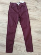 spodnie w bordowe w kratkę lefties 5401.325.020