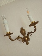 Porządny mosiężny kinkiet retro