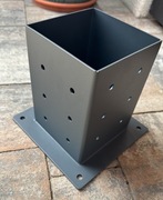 Łącznik / podstawa ZE STALI NIERDZEWNEJ dla słupów 12x12cm. Kolor Antracyt