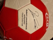 Piłka nożna Coca Cola Kolekcjonerski r. 5 SCAN PODPIS  LEWANDOWSKIEGO  !!