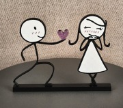 WALENTYNKI, PREZENT Rzeźba Para Taniec Miłości 3D - Nowoczesny Design