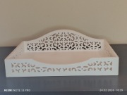 Ażurowe pudełko drewniane np. na biżuterię, kosmetyki