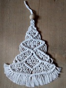 Makrama choinka makatka ścienna boho etno christmas