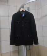 Płaszcz męski L czarny Clockhouse marynarkowy elegancki kurtka okry