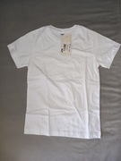 T-shirt r. 128-140 BIAŁY