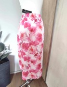 Spódnica damska różowa w kwiaty, midi,na lato StayHere rozmiar uniwersalny