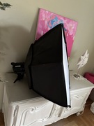 Lampa quadralite videoled 600 plus softbox qcta80