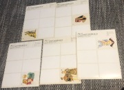 6 naklejek z kiosku RUCHu vintage PRL 