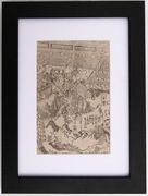 Trafiony strzałą - drzeworyt japoński XIXw