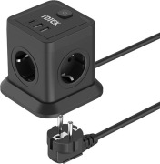 Listwa zasilająca FDTEK z USB C, 2500 W/10 A, 4 gniazda