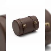 Etui na Zegarki Podróżne Skórzane Rolka - Organizer na Zegarki Brązowy