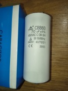 Kondensator 70uF 450V rozruchowy 2 szt.Nowe.