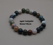 Bransoletka agat indyjski 8mm/19cm