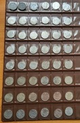 AUSTRIA  10 groszy, komplet roczników od 1947 do 1998 roku  . 47 sztuk