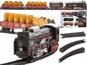 Realistyczna Kolejka Parowóz z 3 wagonami i światłem Rail King 