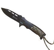 Nóż składany scyzoryk taktyczny myśliwski wojskowy krzesiwo 21cm