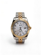 Piękny męski zegarek z diamentami, typu Rolex