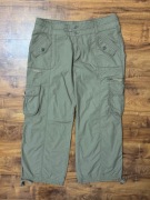 Spodnie cargo szerokie oversize bawełniane khaki bojówki Milla 42 XL