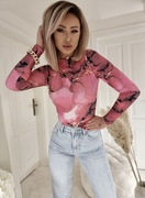 Bluzka marmurek różowa By Me XS