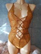 Musztardowe sexy body Oh La La Cheri rozmiar L/XL 