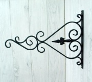 Wieszak Hak Uchwyt metalowy kuty na doniczkę - Czarny RAL 9005 (W73)