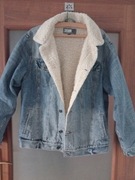 Kurtka jeansowa r. M, ocieplana 