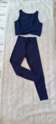 Legginsy granatowe S 4F z topem L