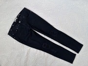 Boohooo 12/40 low rise skinny jeansy z poszarpania