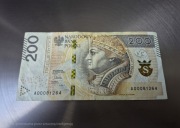 Banknot 200 zł seria A0 niski numer serii 