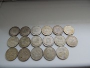 ZESTAW 17 SREBRNYCH MONET - 200 Zł PRL-1000 Zł Z J.P II