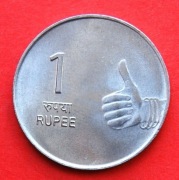 1 Rupia  2010  r  -   Indie   Kciuk