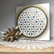 Kwiat Życia 40x40 cm, mandala, święta geometria
