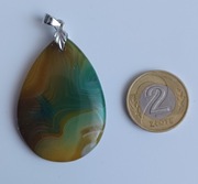 Zawieszka wisiorek zielono-zólty duży oryginalny