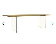 Stół Trebord Glass - Dębowy blat 4cm - 250x100 cm - nowy